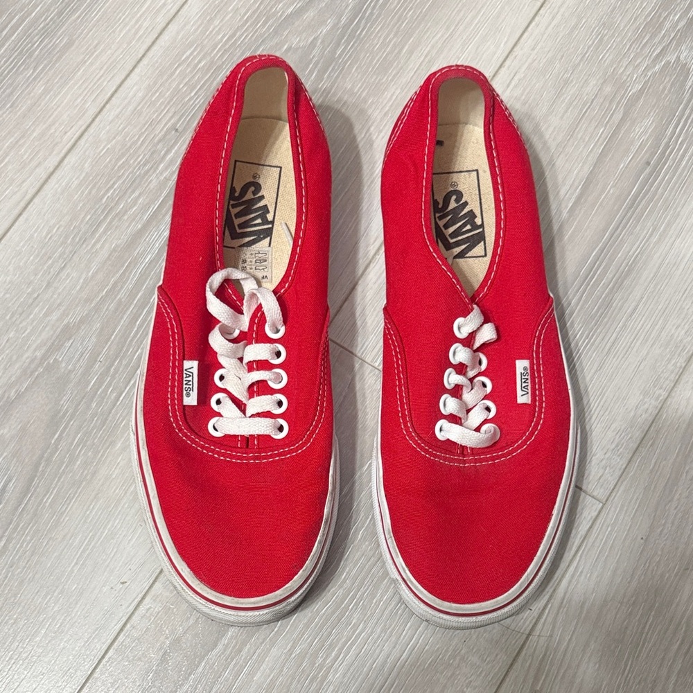 Vans Authentic Red Canvas Shoes